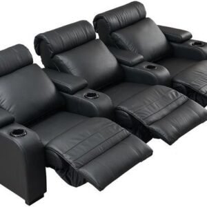 Fauteuil Cinema 3 places LumeO  0823 Cuir noir